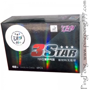 729 3 star 40+ plastic balls (6pcs.)
