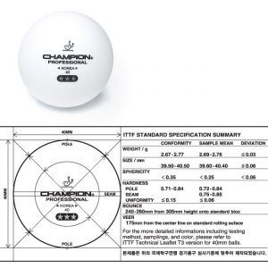 Мячи Champion Professional 3 звезды (12 шт.)