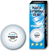 YASAKA 3 star AB 40+ plastic balls (3pcs.)