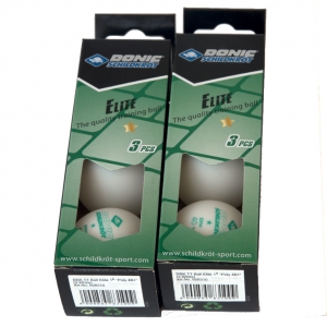 Balls DONIC-SCHILDKROT Elite 1* (3 pcs) white