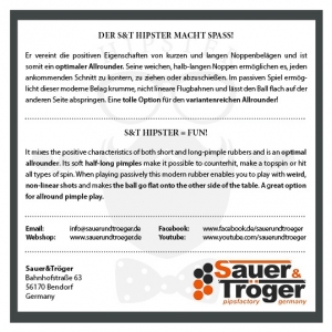 Sauer Troeger Hipster Table Tennis Long Pips