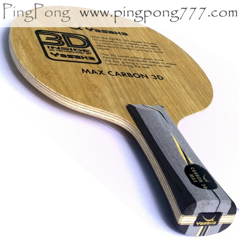 Yasaka Max Carbon 3D Table Tennis & Ping Pong Blade Free Ship Pick Handle Type 