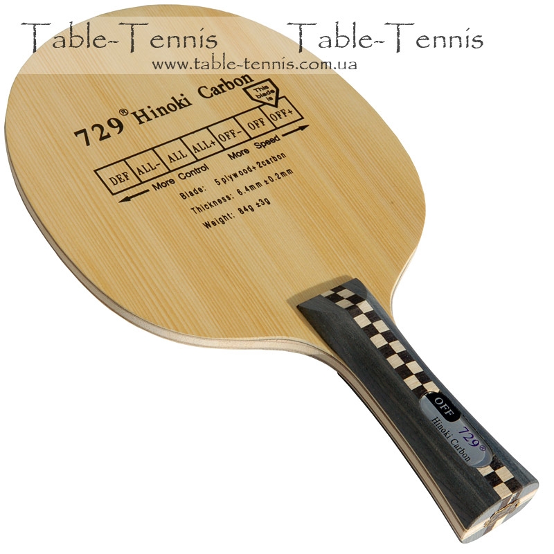 729 Hinoki Carbon Table Tennis Blade - Offensive